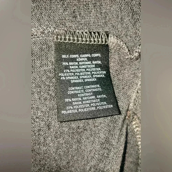 Anthropologie post  stamp grey relaxed fit ruffled long sleeve sweater XS - Picture 5 of 5